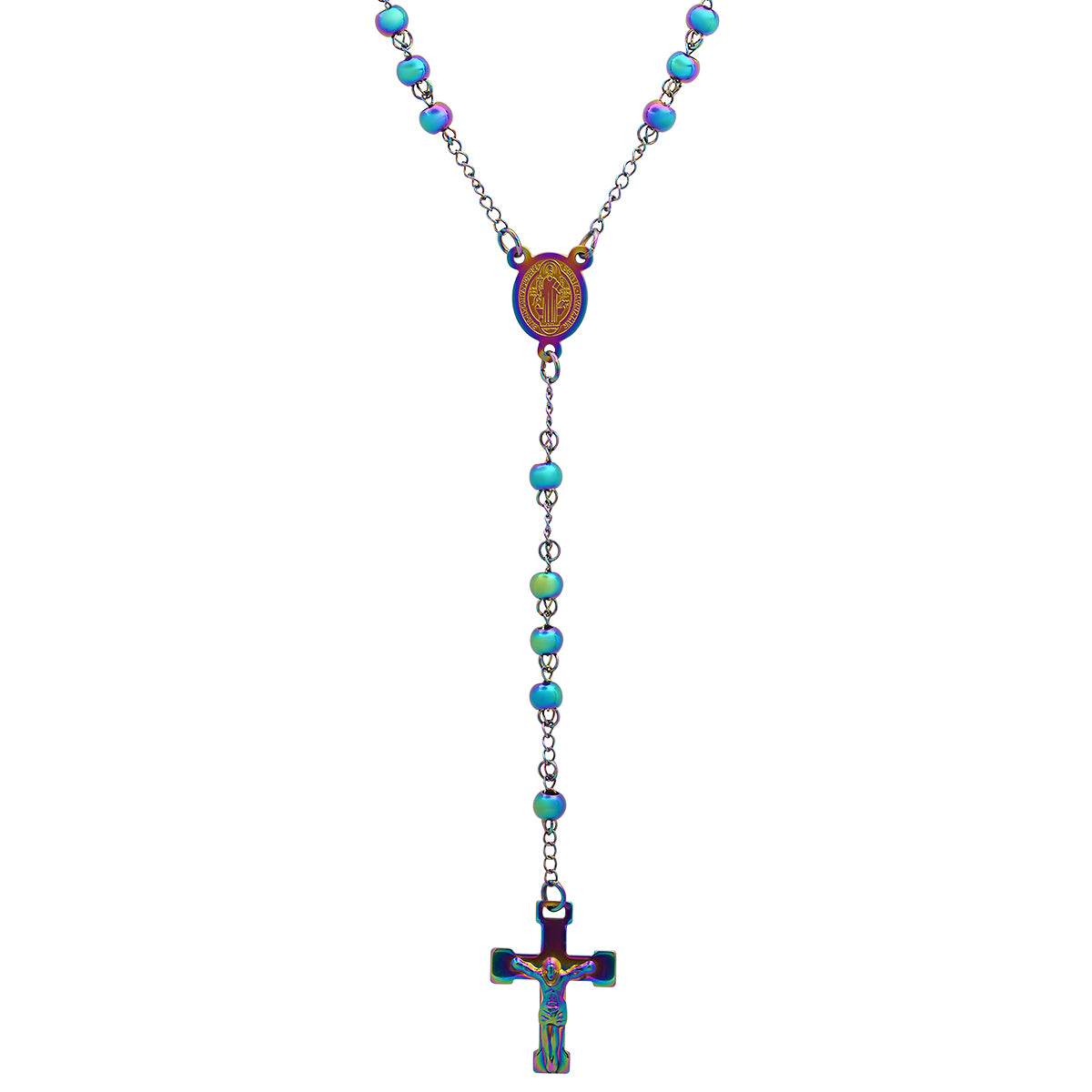 Multi Ip Stainless Steel Rosary - Steel Time
