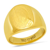 18K Gold Plated Stainless Steel Lady Of Guadalupe Ring