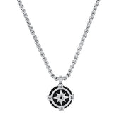 North Star Compass Medallion Necklace