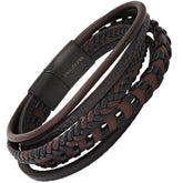 Multi-Strand Braided Leather Bracelet