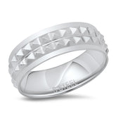 Stainless Steel Spike Band Ring