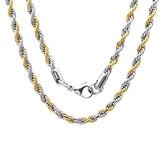 Two-Tone Rope Chain Necklace
