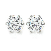 Brilliant Round CZ Stud Earrings