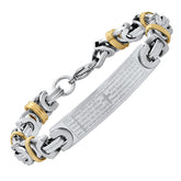 Lord’s Prayer Two-Tone Stainless Steel ID Bracelet