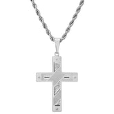Stainless Steel "The Lords Prayer" Cross Pendant