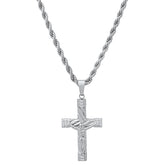 Stainless Steel Rope Crucifix Pendant