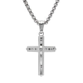 Stainless Steel Double Cross Pendant