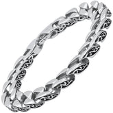 Iron Vortex Etched Link Bracelet