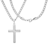 18K Gold Plated Stainless Steel Plain Flat Cross Pendant