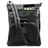 SteelTime Unisex Leather Crossbody Bag With Serenity Prayer - Steel Time