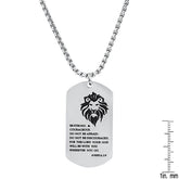 Be Strong…. Dog Tag Pendant - Steel Time