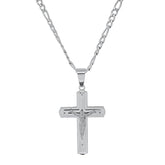 Stainless Steel Crucifix Pendant - Steel Time