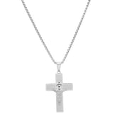 Stainless Steel "Our Father Prayer" Crucifix Pendant