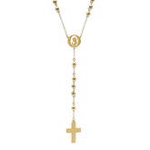 18k Gold Plated Serenity Prayer Rosary Necklace - Steel Time