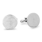 Our Father Prayer Round Cufflinks