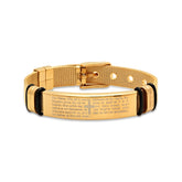 18K Gold Plated Stainless Steel Our Father Prayer Adjustable Bracelet