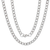 Diamond-Cut Curb Chain Necklace