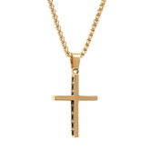 Midnight Cross Pendant Necklace