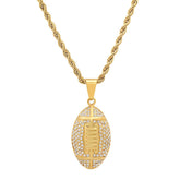 Steeltime 18k Gold Plated Football Necklace - Steel Time