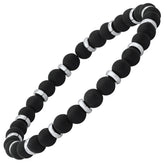 Black Matte Bead Bracelet