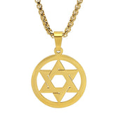SteelTime Women's Stainless Steel Star Of David Pendant - Steel Time