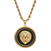 Regal Lion Medallion Necklace
