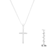 Sterling Silver Rope Chain And Cross Pendant