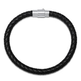Black Braided Leather Bracelet