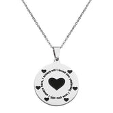 SteelTime Women's Stainless Steel 'I Loved You Yesterday, I Love You Still, I Always Have, I Always Will' Pendant