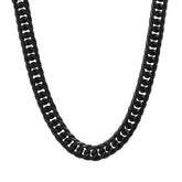Oxidized Cuban Link Chain Necklace - Steel Time