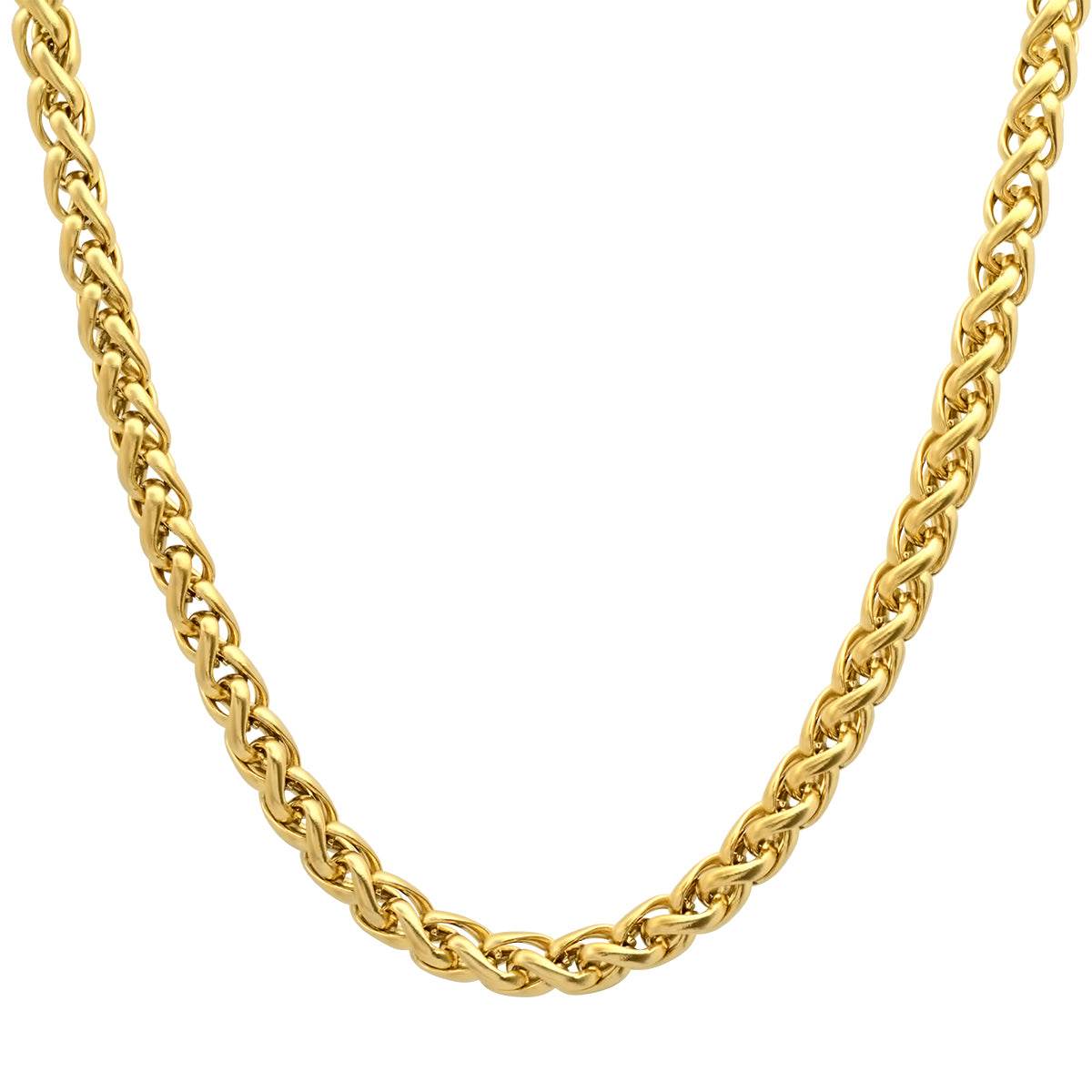 Classic Wheat Chain Necklace - Steel Time