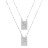 Our Lady Mount Carmel Rectangle Scapular Necklace - Steel Time