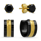The Buzzkill Stud + Huggie Earring Set - Steel Time