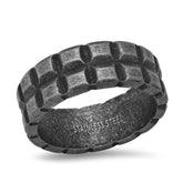 Your Favorite Studded Band Ring - Steel Time