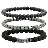 Triple Threat Bracelet Stack - Steel Time