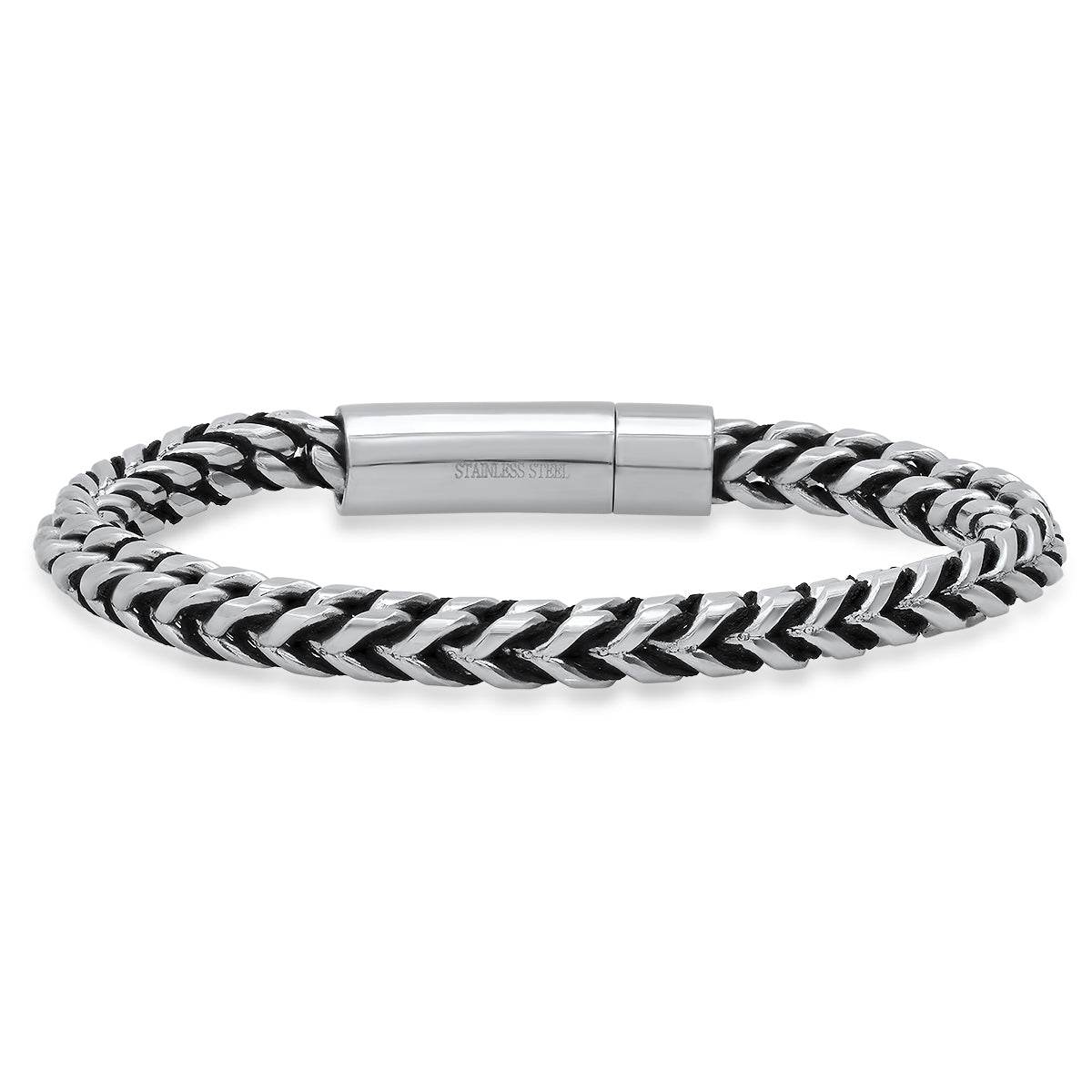 Rugged Style Franco Chain Bracelet - Steel Time
