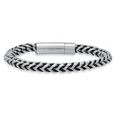 Rugged Style Franco Chain Bracelet - Steel Time