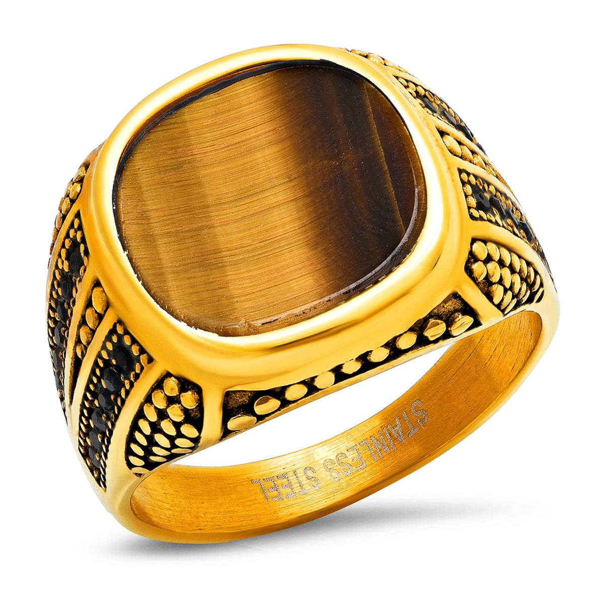 Eye of The Tiger Statement Ring - Steel Time