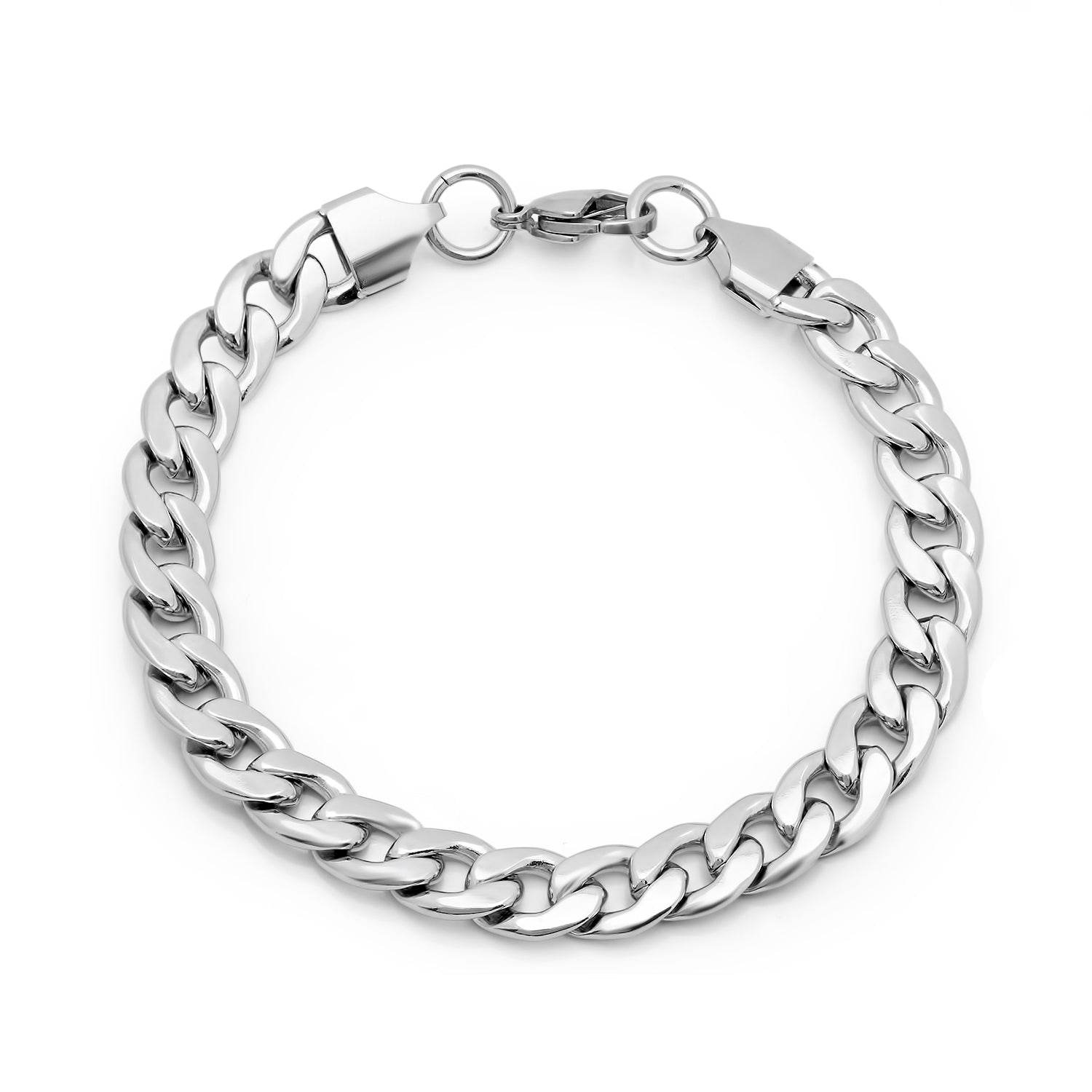 Classic Cuban Link Bracelet - Steel Time