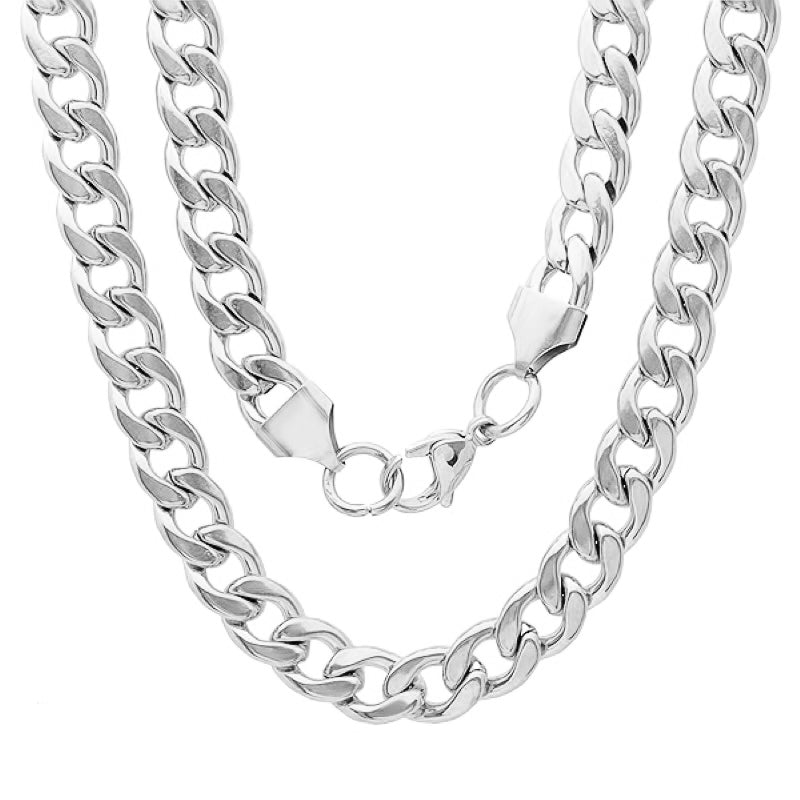 KIKICHIC | NYC | Simple Padlock Chain Necklace in Stainless Steel Gold Plated Silver Silver