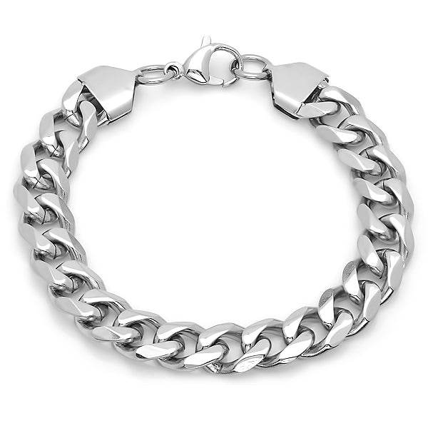 XL Classic Cuban Link Bracelet - Steel Time