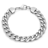 XL Classic Cuban Link Bracelet - Steel Time