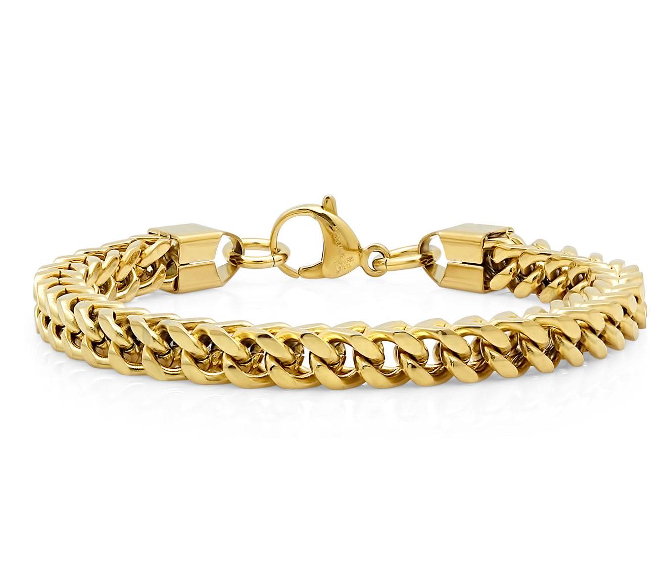 3D Franco Chain Link Bracelet - Steel Time