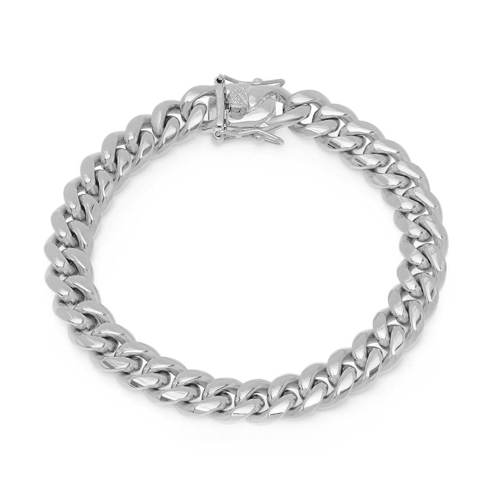 XXL Miami Cuban Link Luxe Lock Bracelet - Steel Time