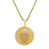 Iced Out MVP Basketball Medallion - Steel Time