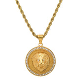 Lion's Head Statement Pendant - Steel Time