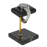 Deluxe Leather Padded Watch Display Stand - Steel Time