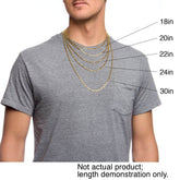 XL Classic Cuban Link Chain Necklace - Steel Time