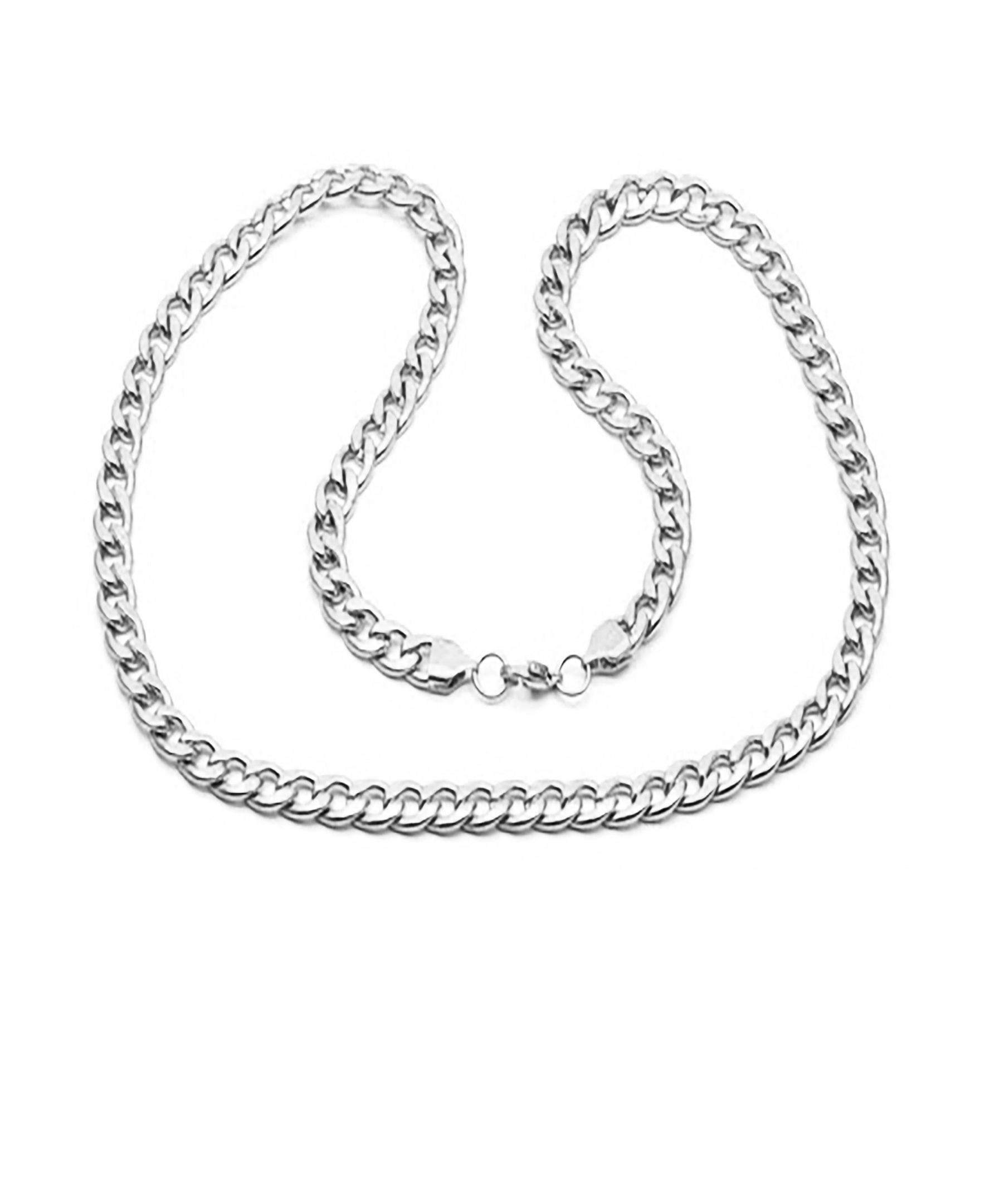 8mm Stainless Steel Cuban Chain In Gold - Jewelry