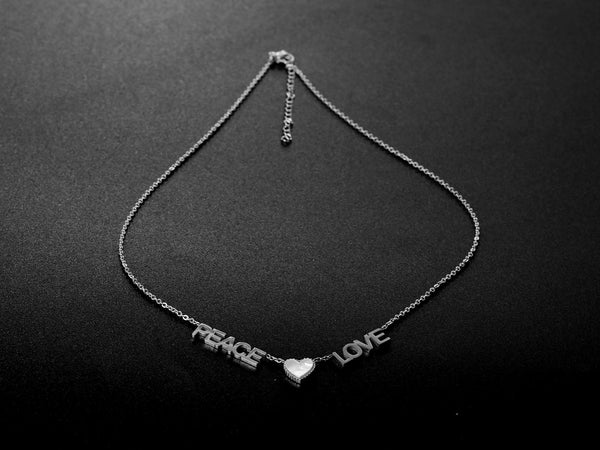 ■ENGBROX■ peace heart pearl necklace set EBNL23056SV chanel-21b-heart-crystal-pearl